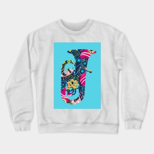 Festival Floral Folk Art Tuba Crewneck Sweatshirt